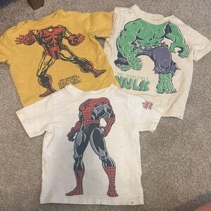 GAP Kids Marvel Tees - Yellow, White, Green